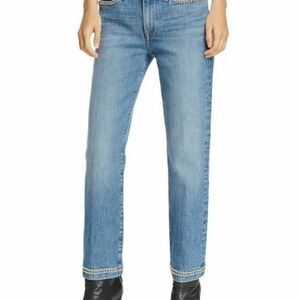 Frame Denim Anstee‎ Studded Straight Leg Jeans Sz 25